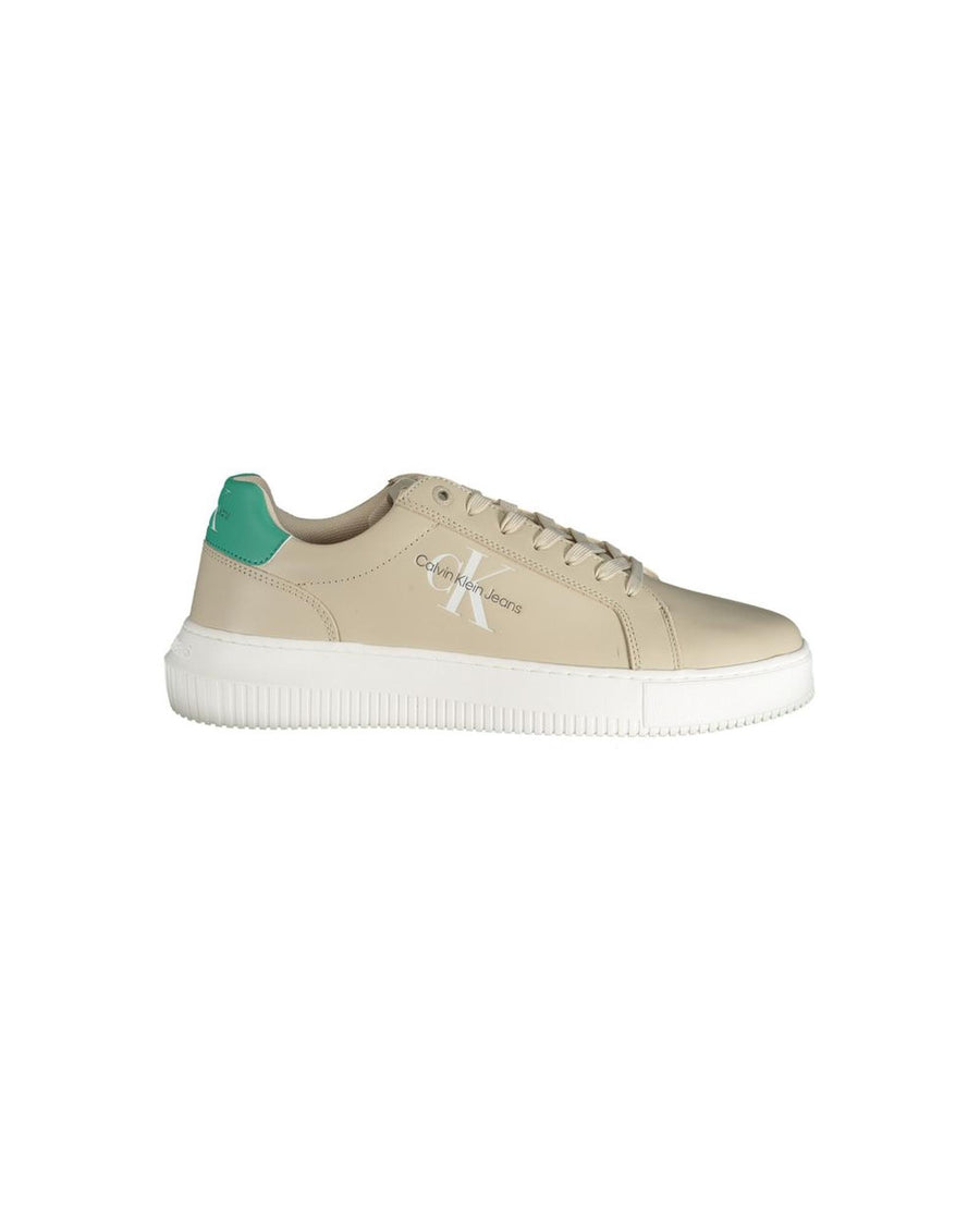 Calvin Klein Men's Beige Polyester Sneaker - 42 EU