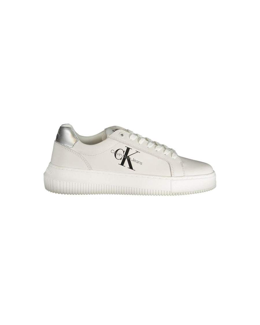 Calvin Klein Women's White Polyester Sneaker - 40 EU