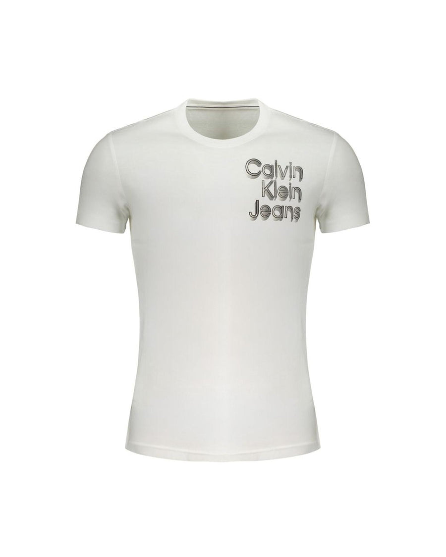Calvin Klein Men's White Cotton T-Shirt - XL
