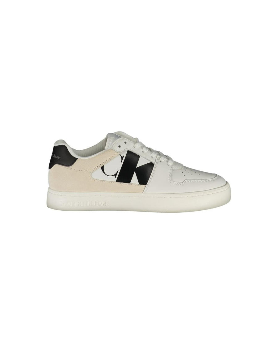 Calvin Klein Men's White Polyester Sneaker - 43 EU