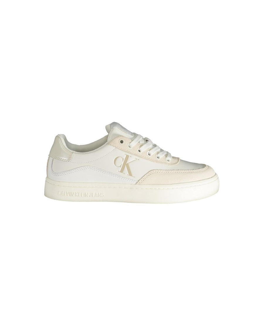 Calvin Klein Women's White Polyester Sneaker - 40 EU