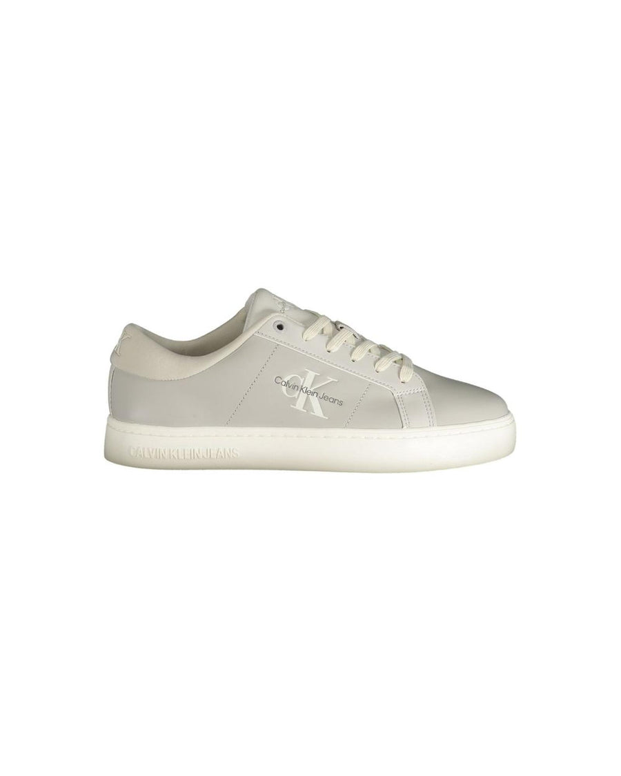 Calvin Klein Men's Gray Leather  Sneaker - 42 EU