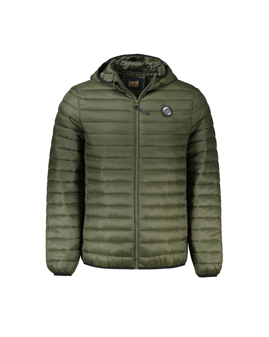 Cavalli Class Men's Green Polyamide  Jacket - 2XL