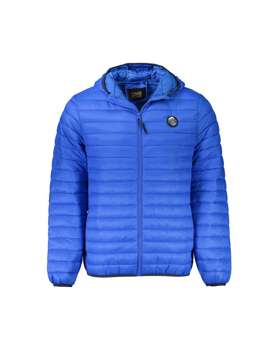 Cavalli Class Men's Blue Polyamide  Jacket - 2XL