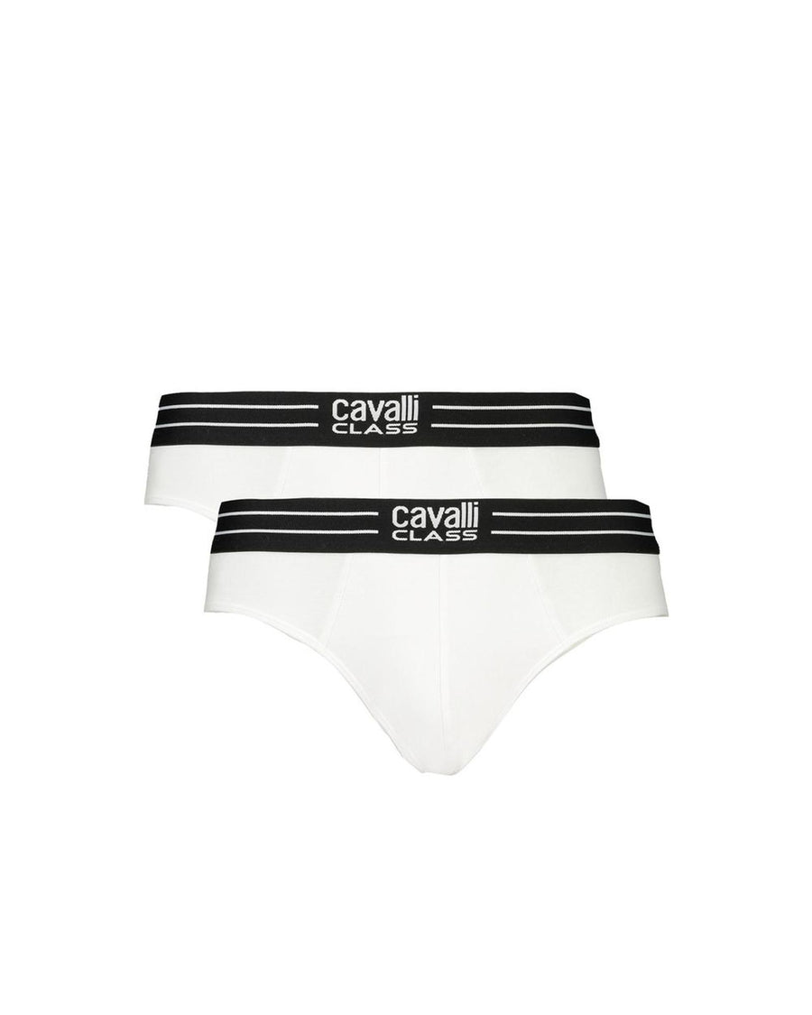Cavalli Class Men's White Cotton Underwear - L
