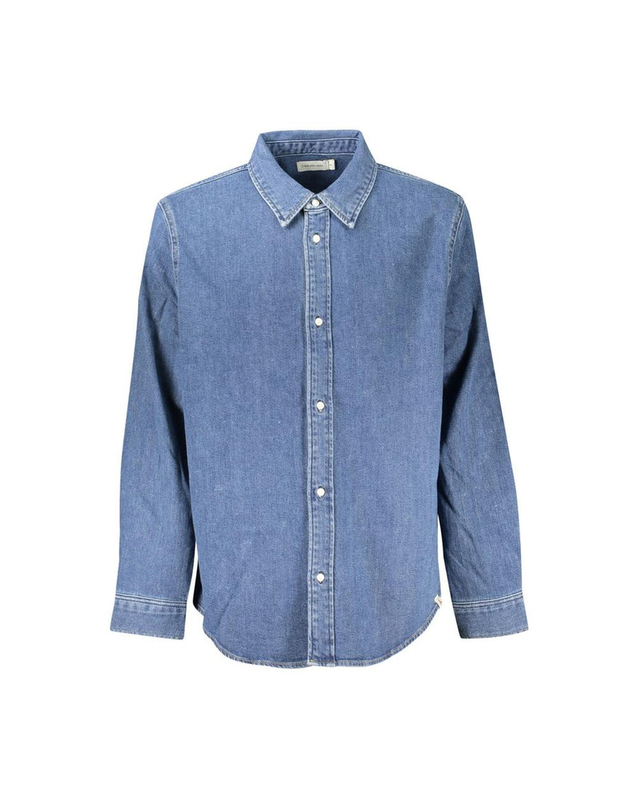 Calvin Klein Men's Blue Cotton Shirt - M