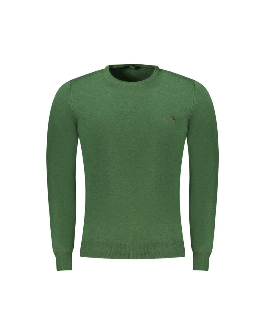 Cavalli Class Men's Green Polyester Sweater - 2XL