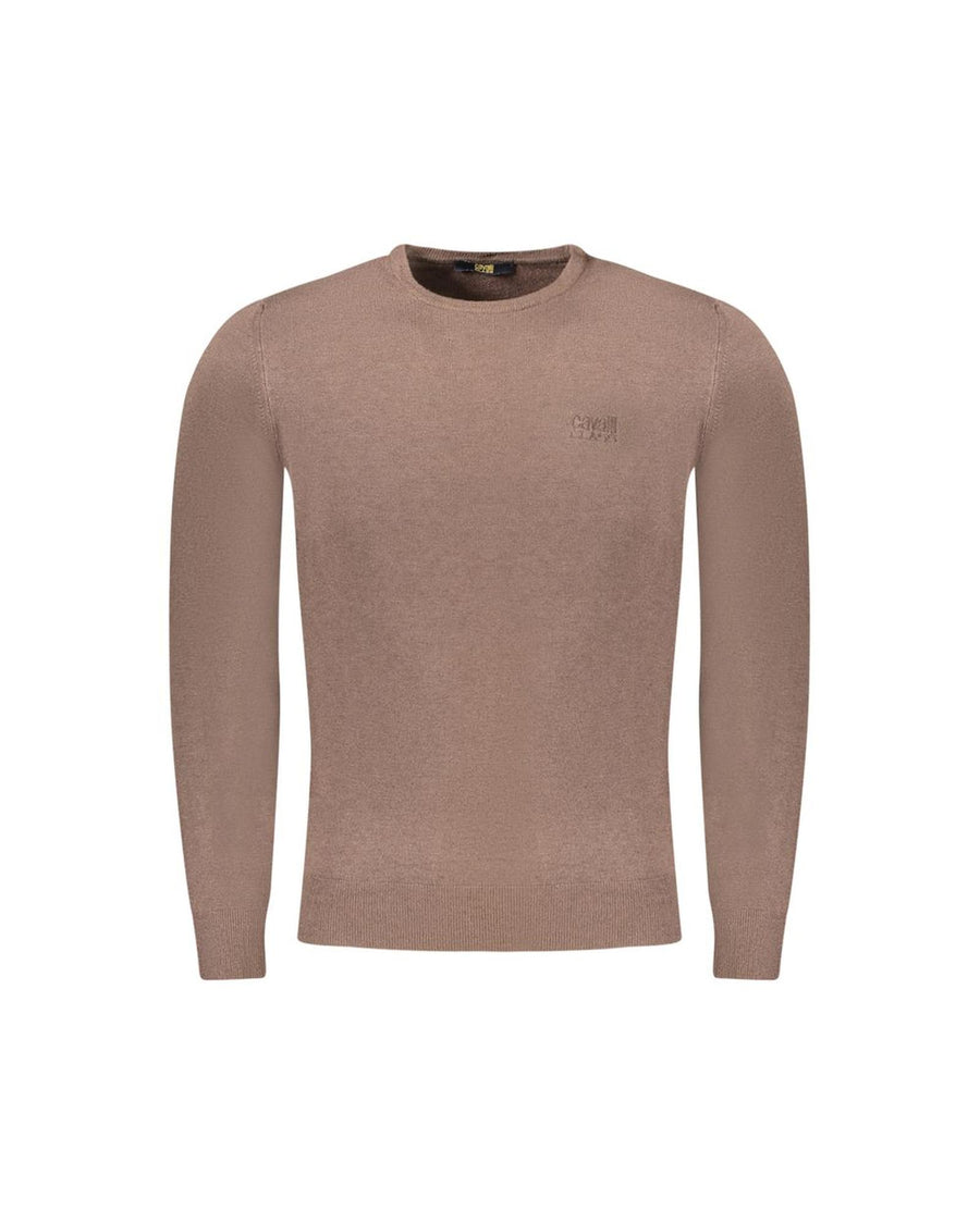Cavalli Class Men's Brown Polyester Sweater - 2XL
