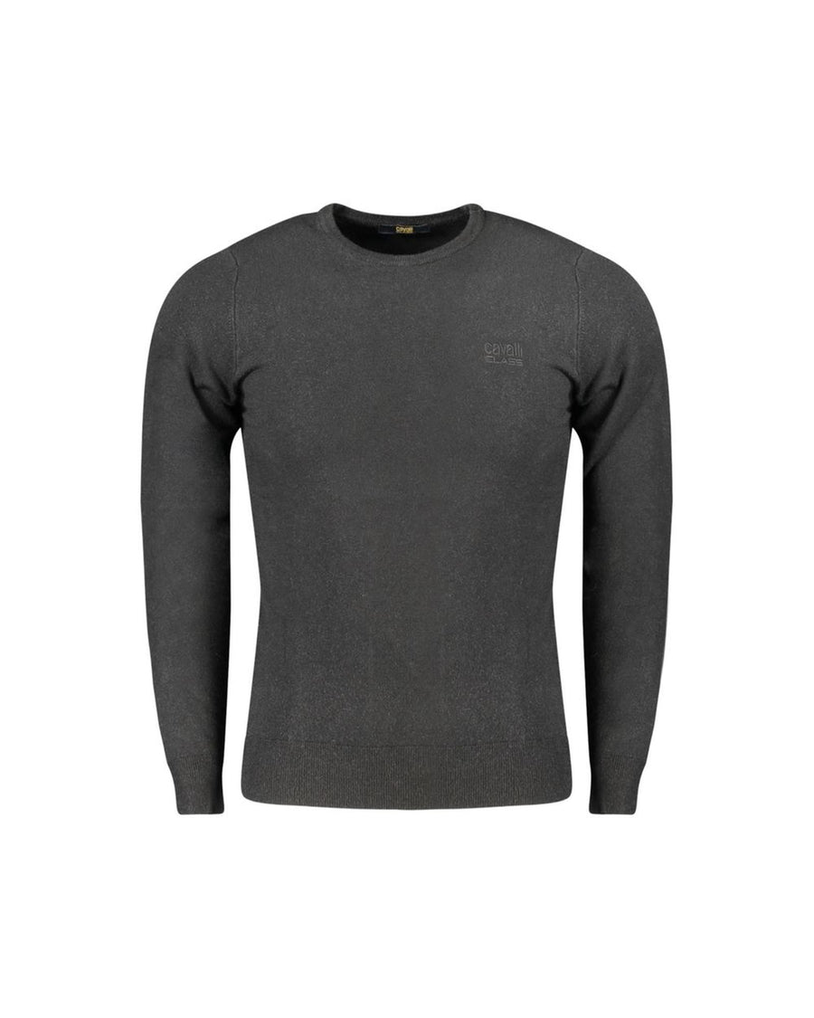 Cavalli Class Men's Black Polyester Sweater - 2XL