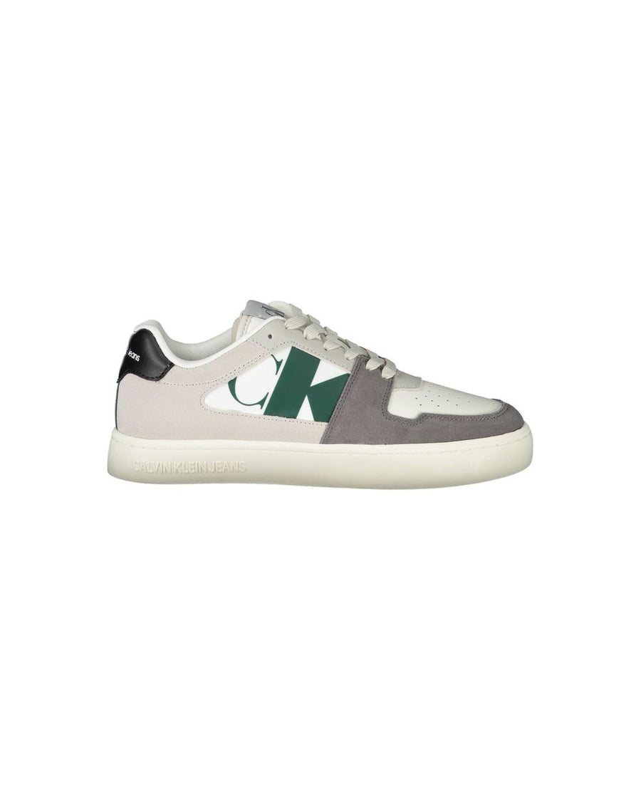 Calvin Klein Men's White Polyester Sneaker - 42 EU