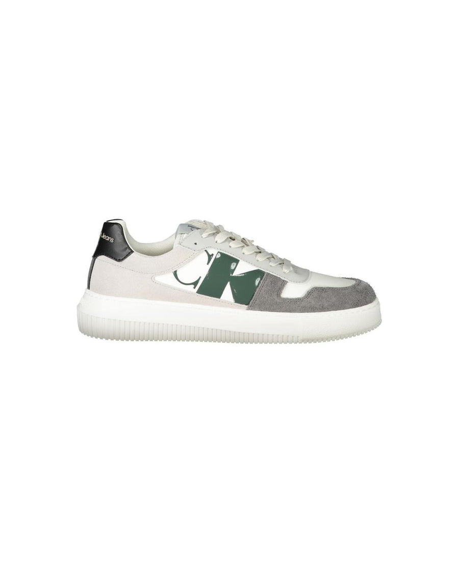Calvin Klein Men's White Polyester Sneaker - 44 EU