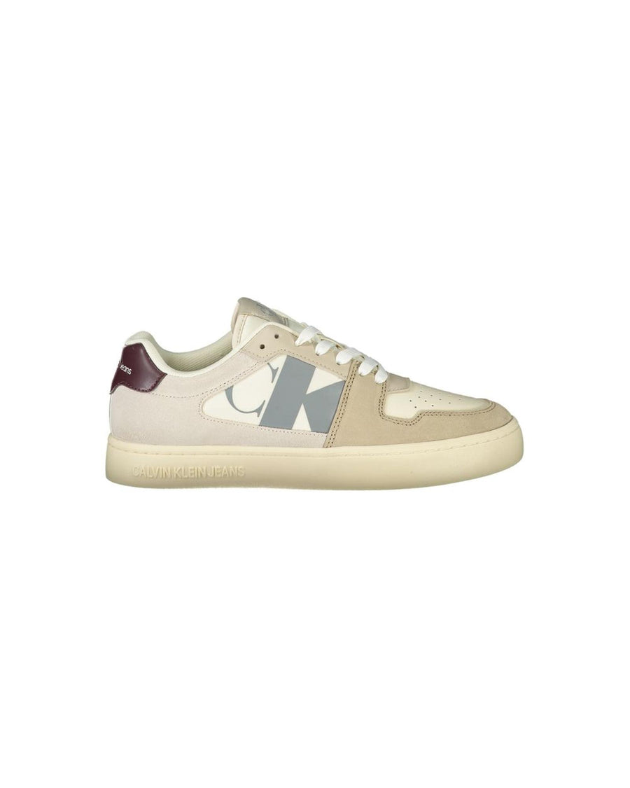 Calvin Klein Men's Beige Polyester Sneaker - 41 EU