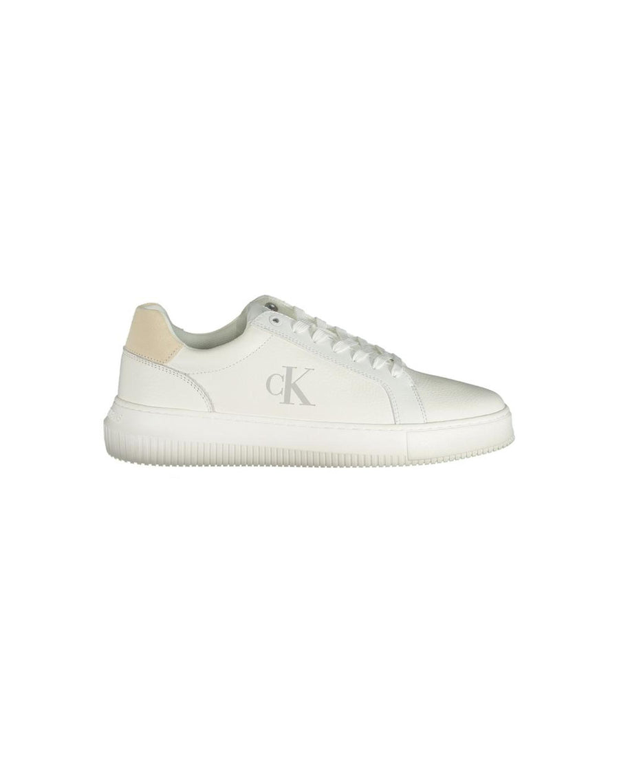 Calvin Klein Men's White Polyester Sneaker - 43 EU