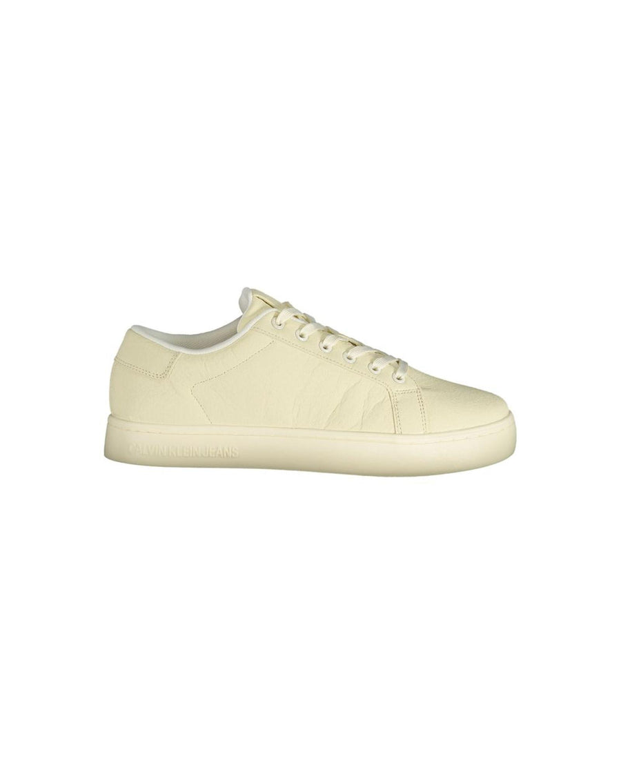 Calvin Klein Men's White Polyester Sneaker - 42 EU