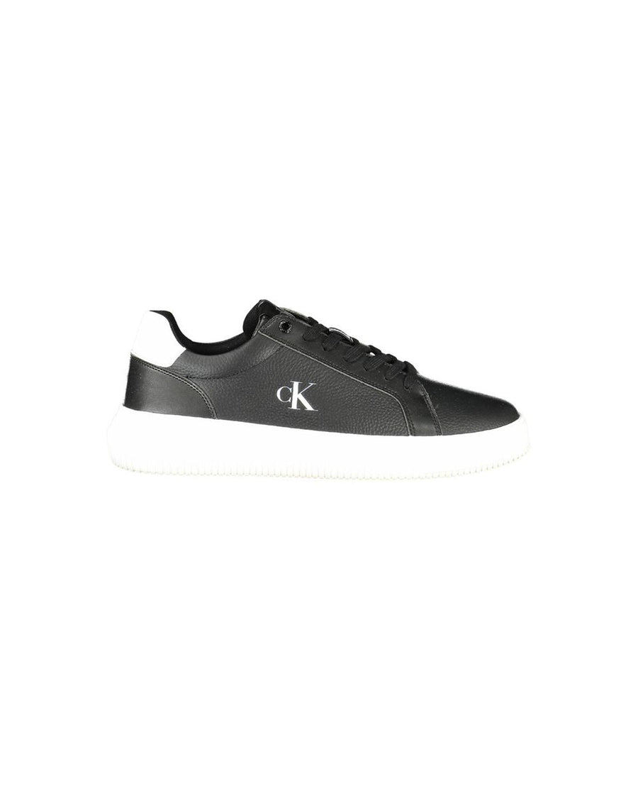 Calvin Klein Men's Black Leather  Sneaker - 42 EU