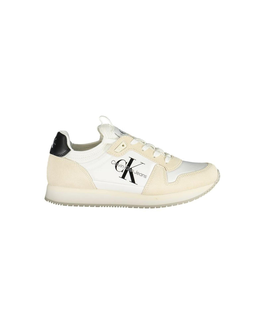 Calvin Klein Women's White Polyester  Sneaker - 36 EU