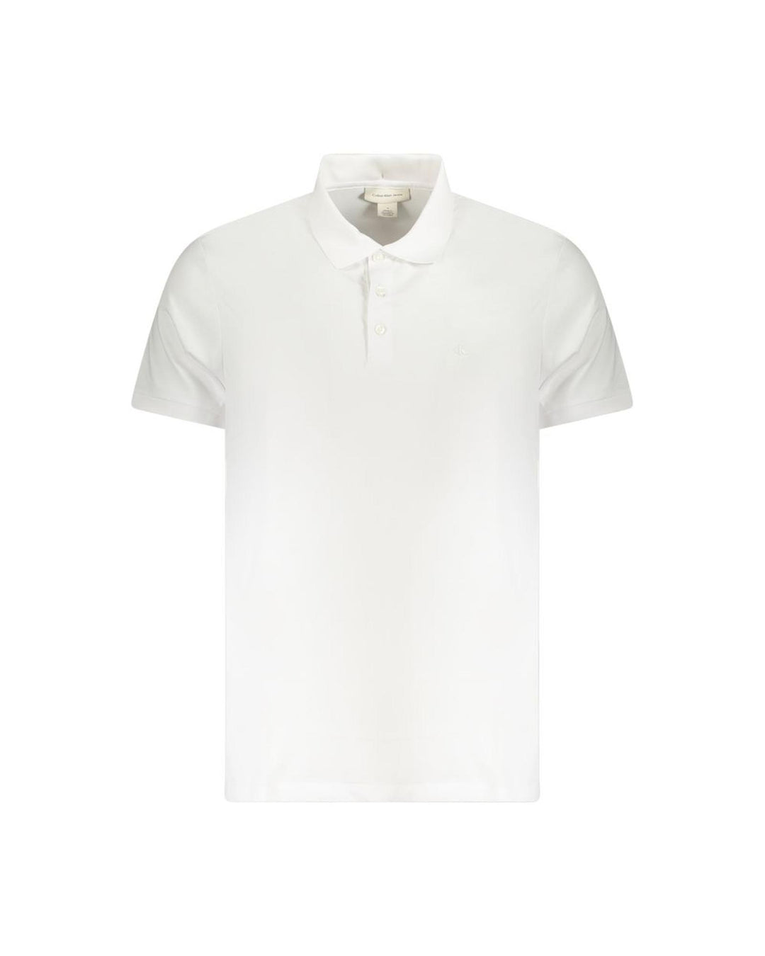 Calvin Klein Men's White Cotton  Polo Shirt - M