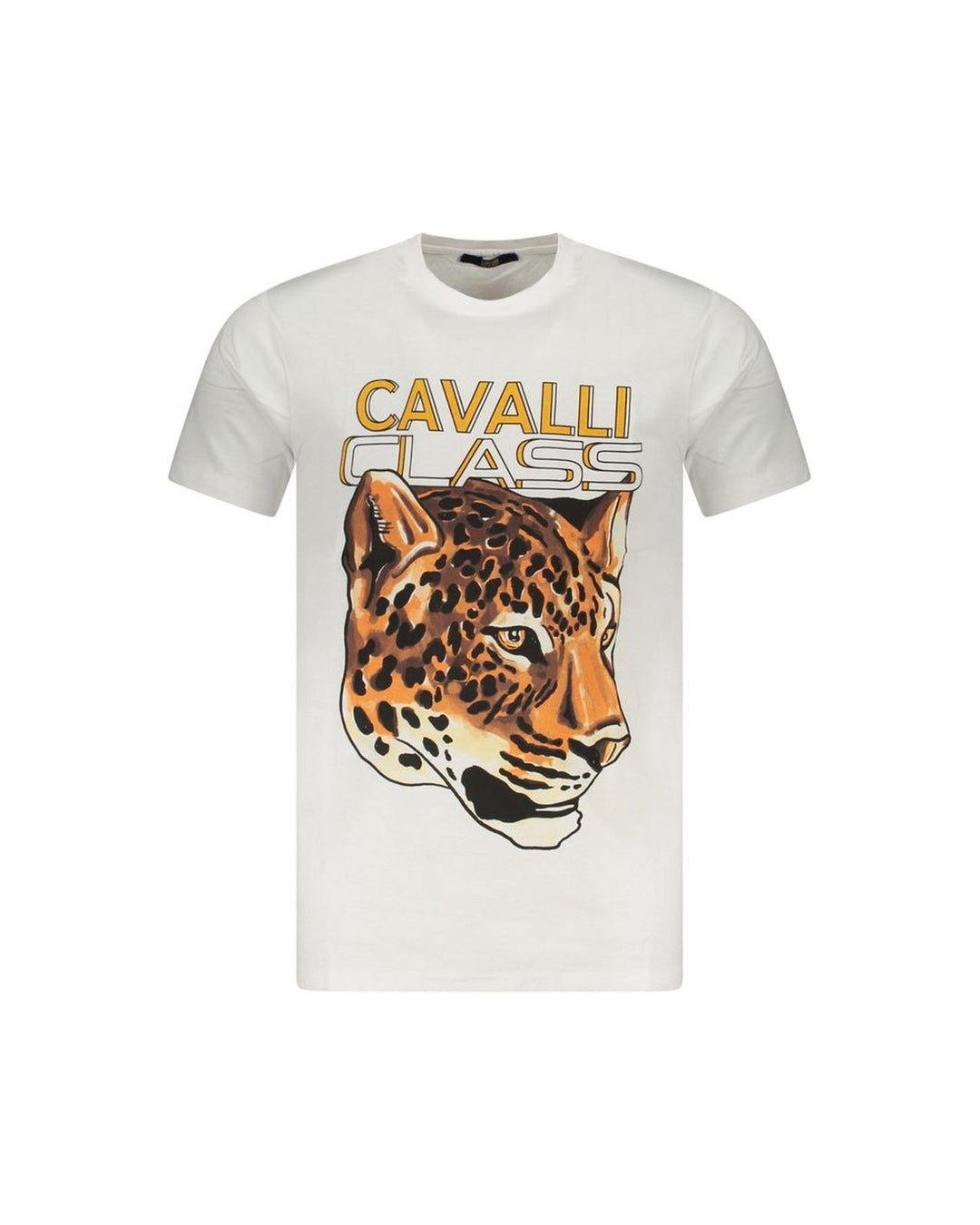 Cavalli Class Men's White Cotton  T-Shirt - M