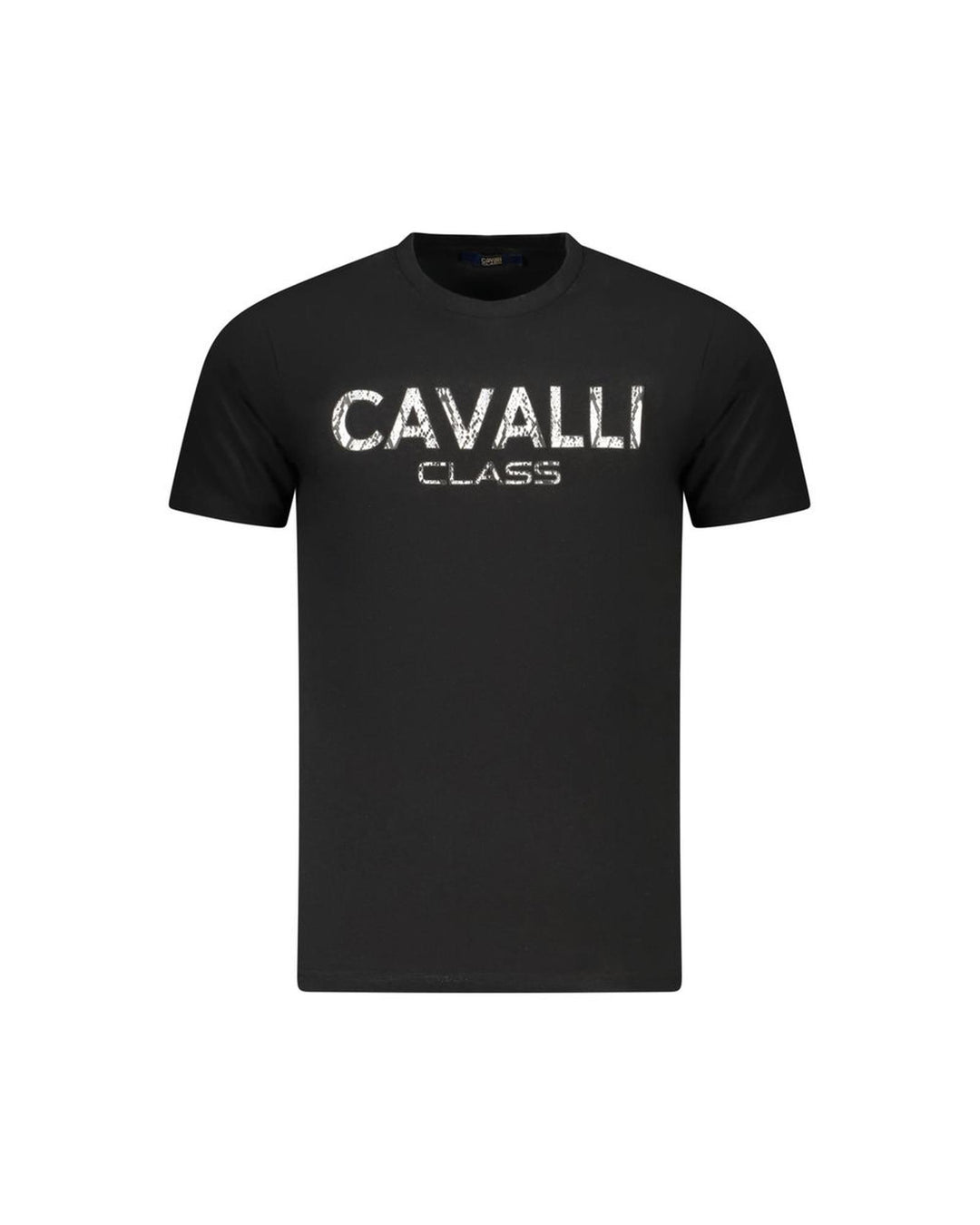 Cavalli Class Men's Black Cotton  T-Shirt - XL