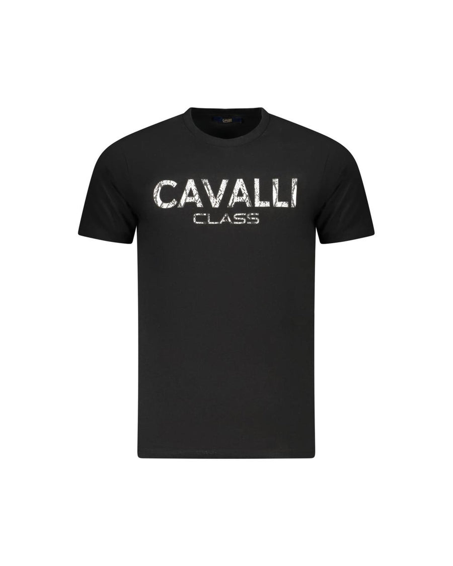 Cavalli Class Men's Black Cotton  T-Shirt - 2XL