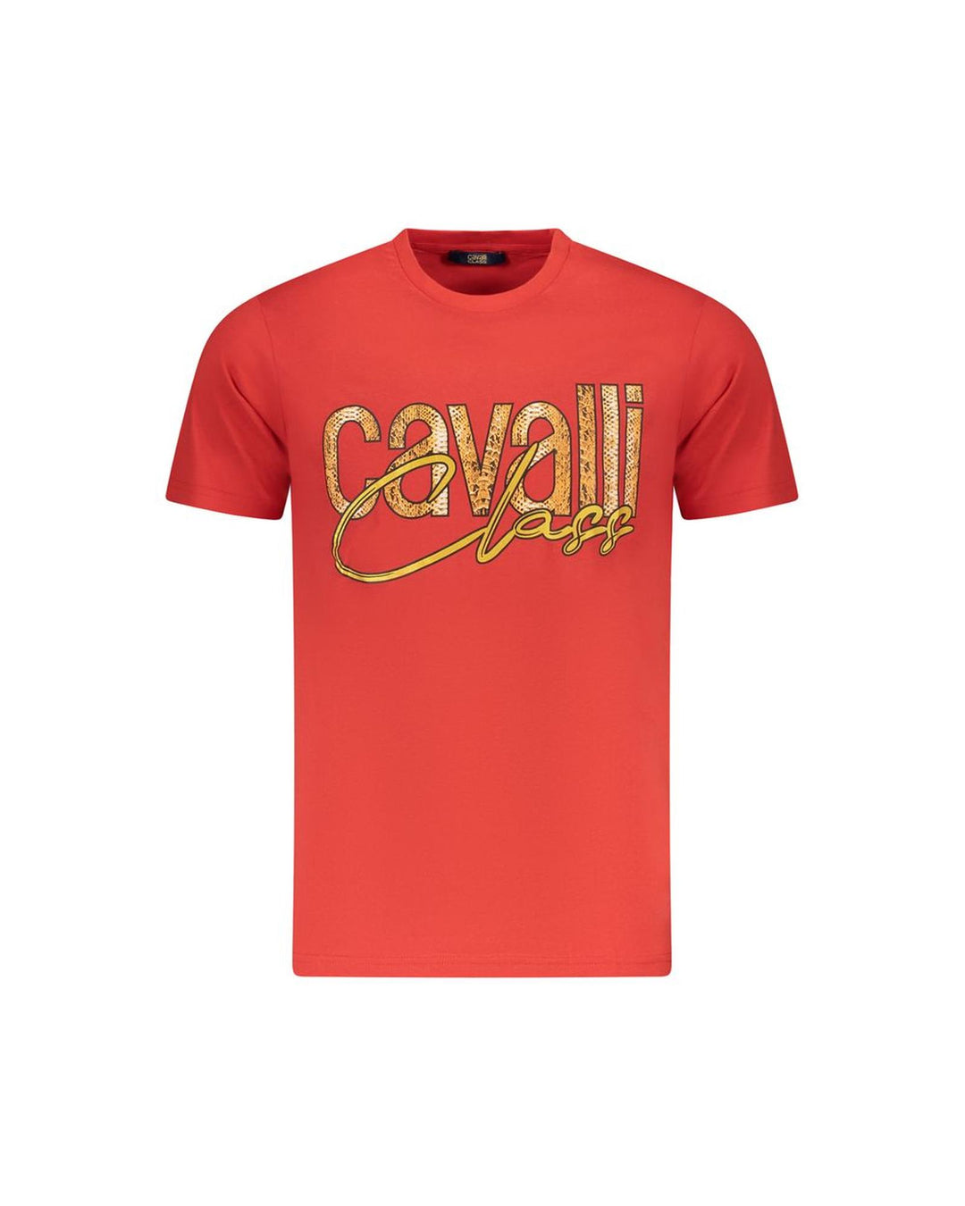 Cavalli Class Men's Red Cotton  T-Shirt - L