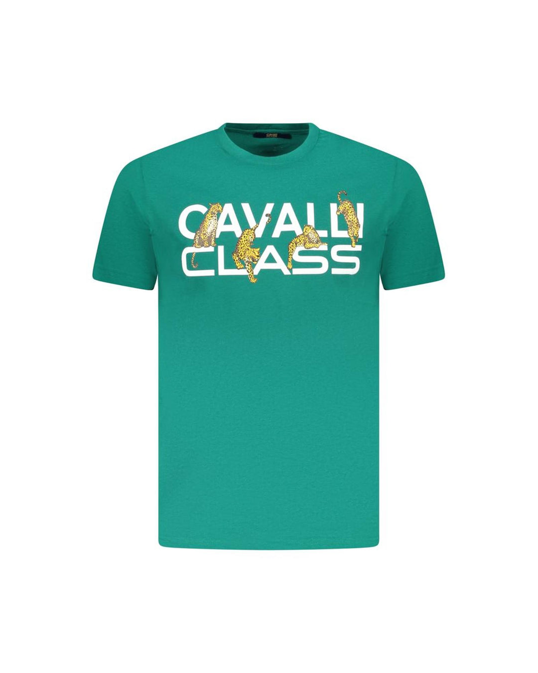 Cavalli Class Men's Green Cotton T-Shirt - 2XL