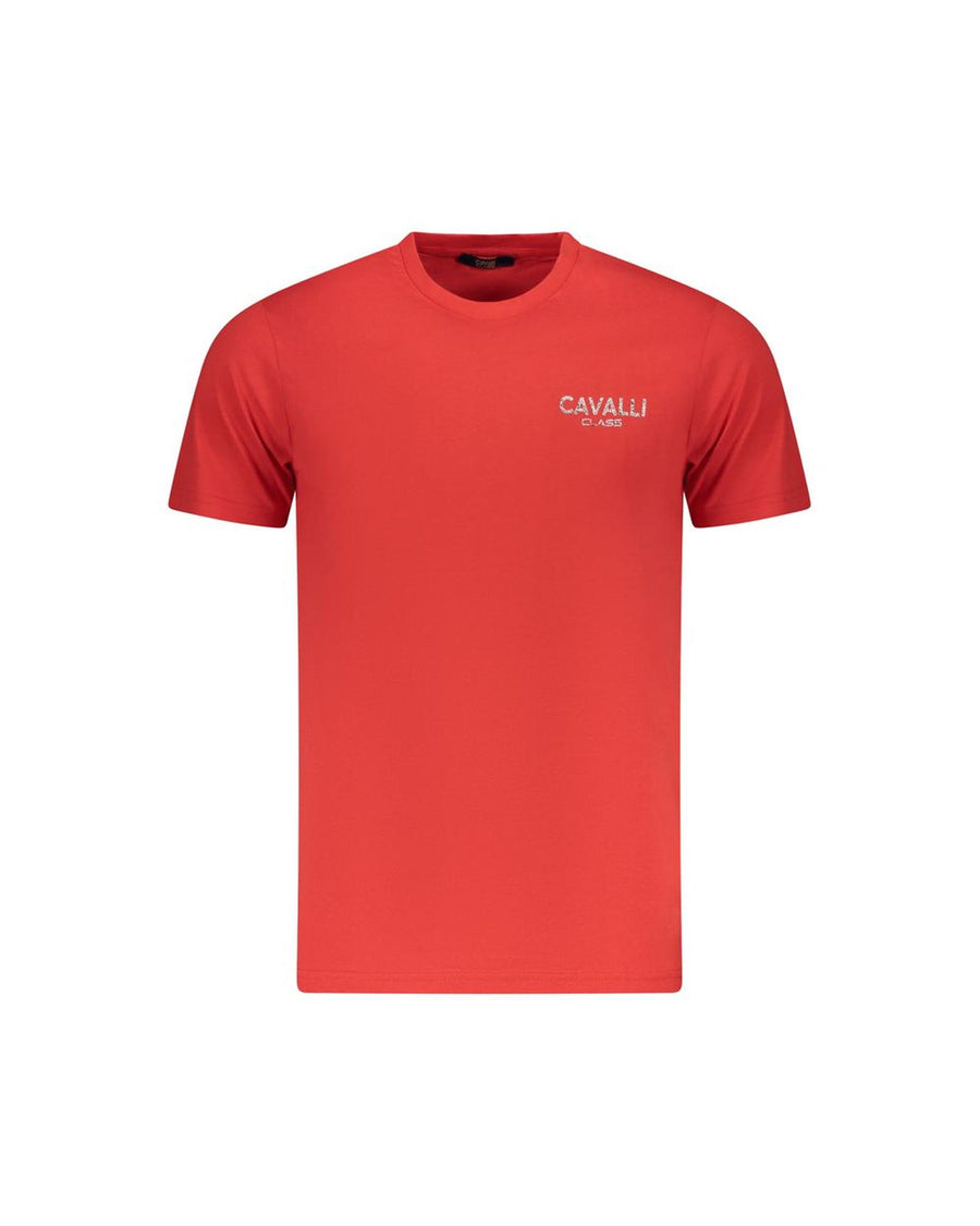 Cavalli Class Men's Red Cotton  T-Shirt - M