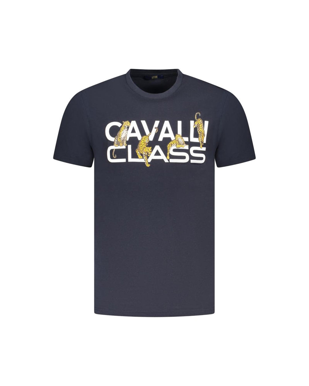 Cavalli Class Men's Blue Cotton T-Shirt - 2XL