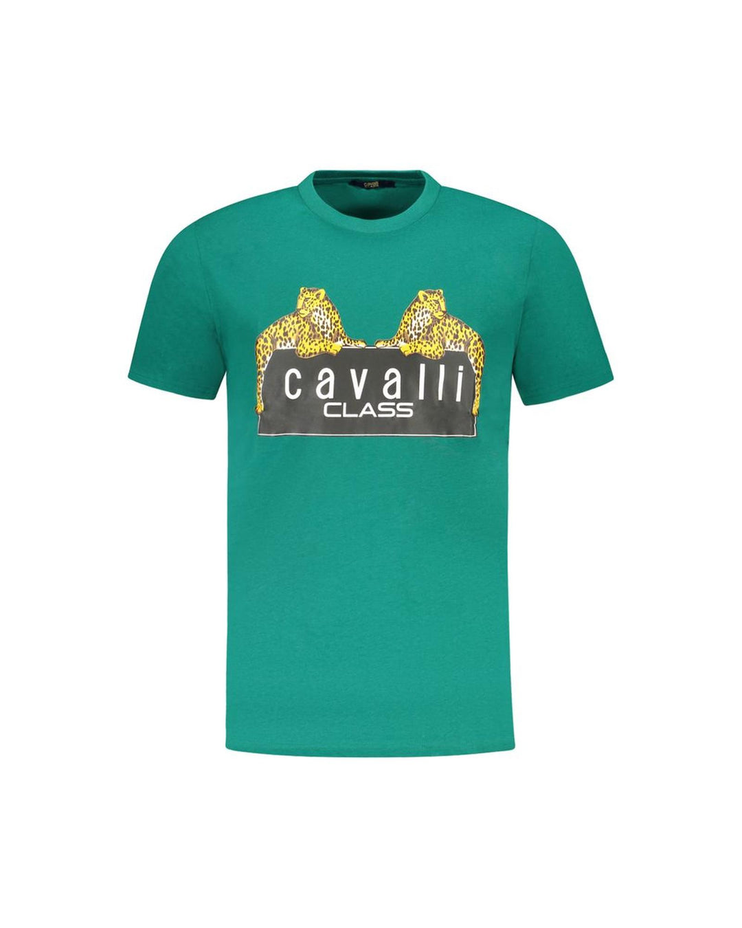 Cavalli Class Men's Green Cotton T-Shirt - 2XL