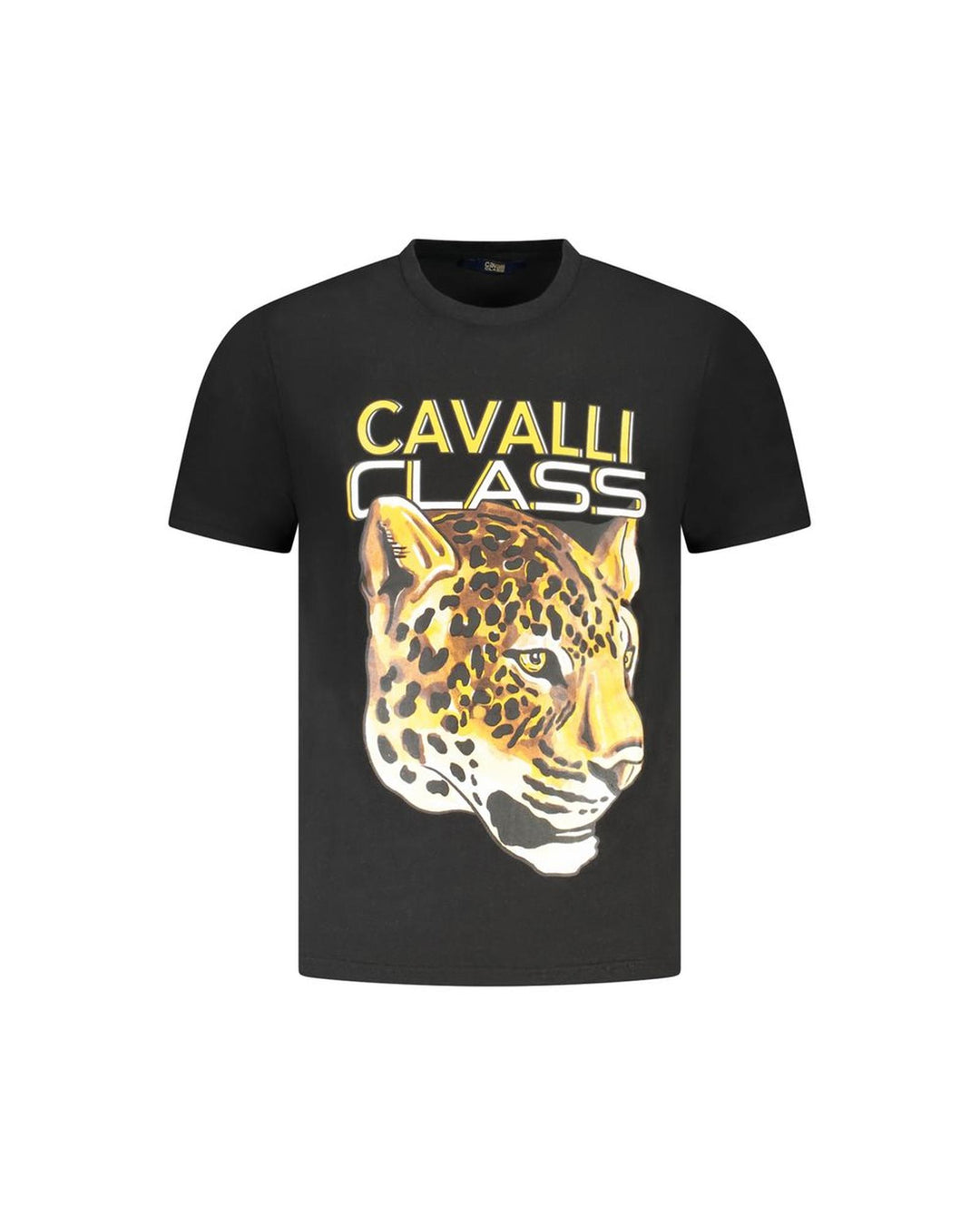 Cavalli Class Men's Black Cotton  T-Shirt - XL