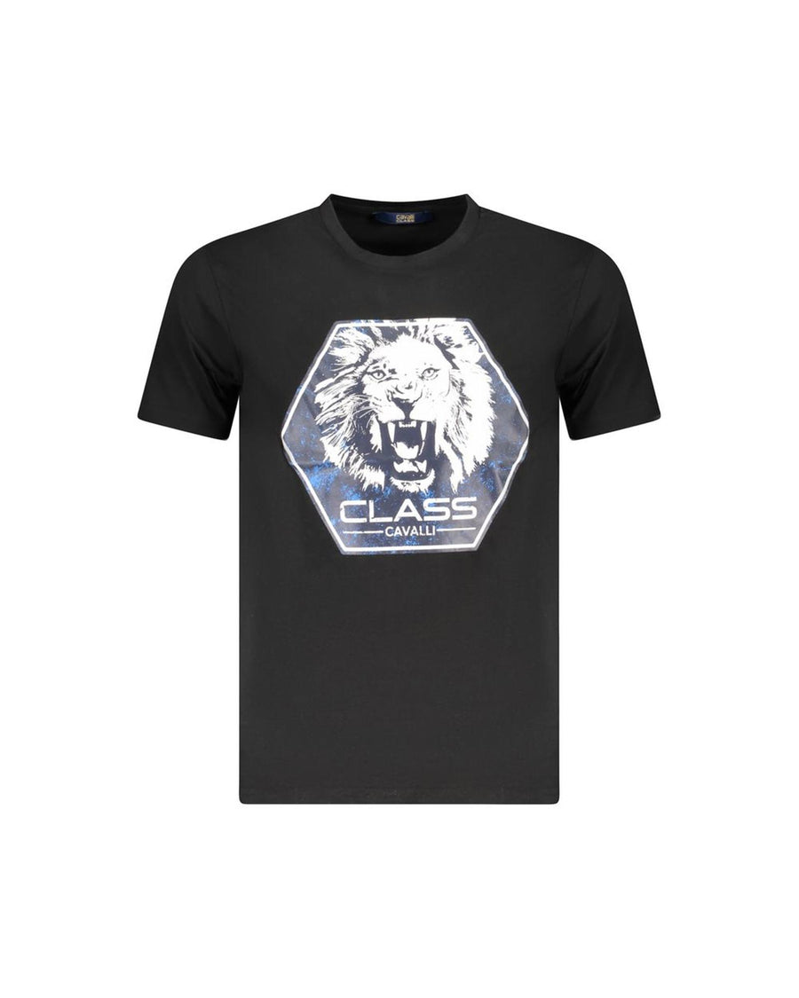 Cavalli Class Men's Black Cotton T-Shirt - XL