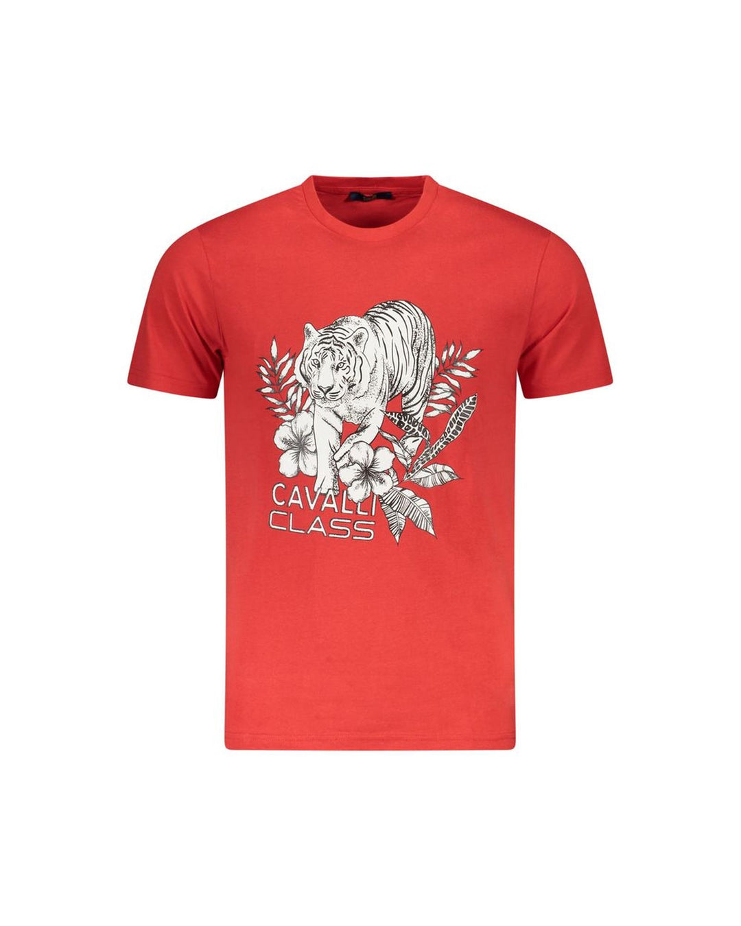 Cavalli Class Men's Red Cotton  T-Shirt - L