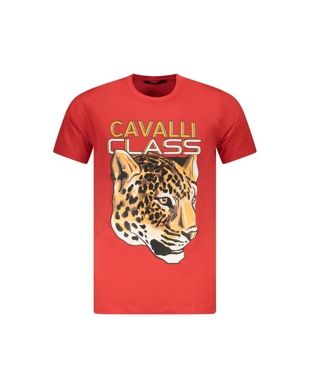 Cavalli Class Men's Red Cotton  T-Shirt - M