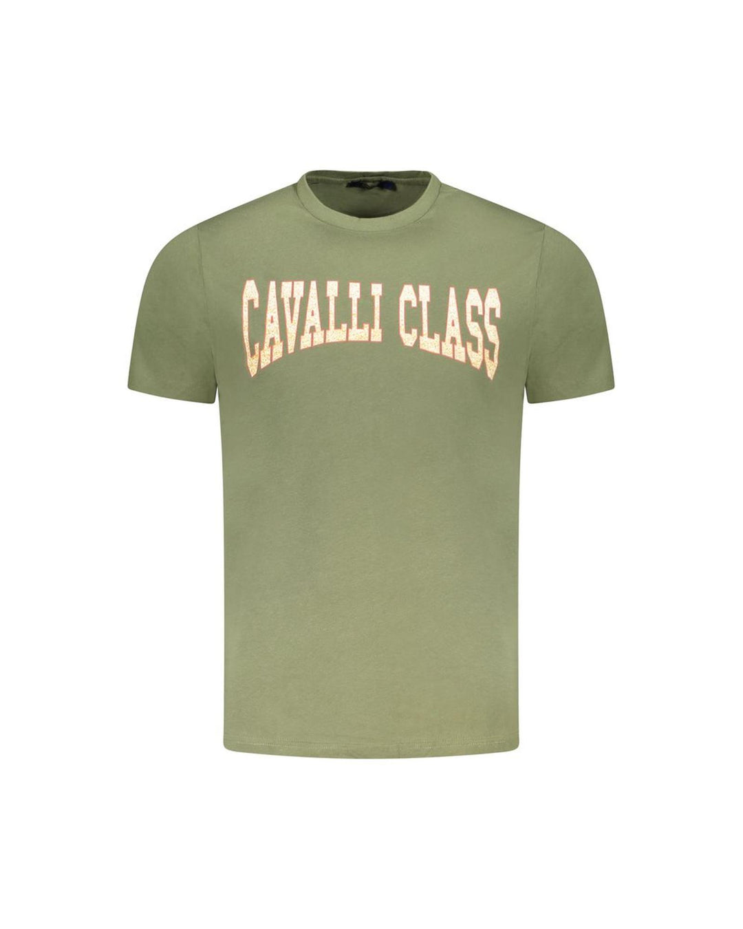 Cavalli Class Men's Green Cotton  T-Shirt - XL
