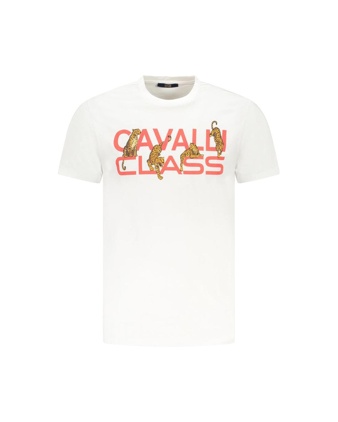 Cavalli Class Men's White Cotton T-Shirt - M