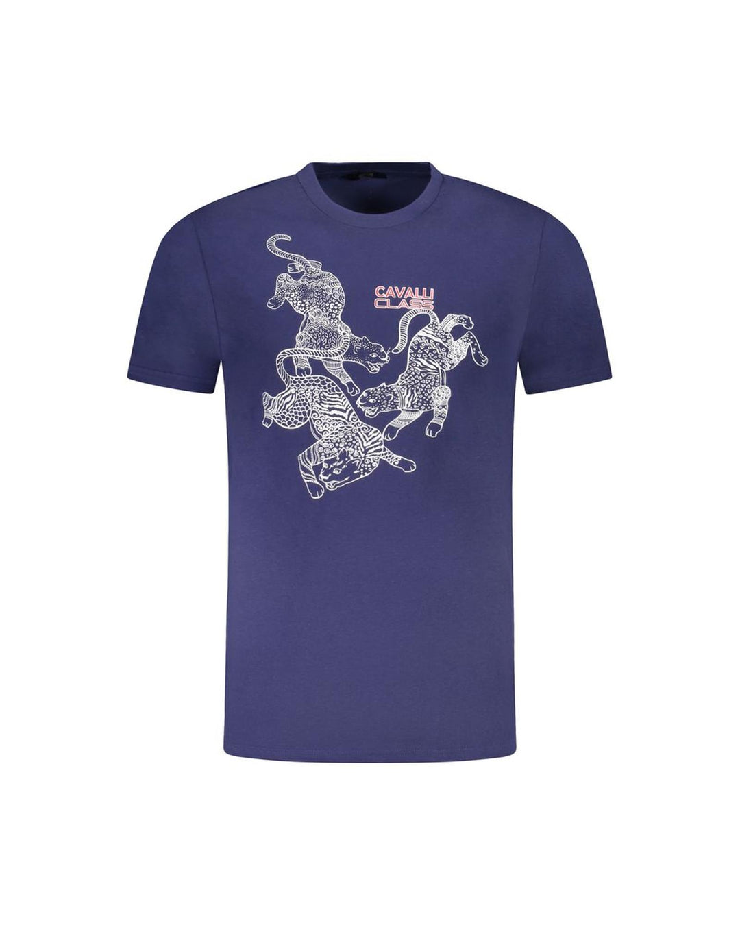 Cavalli Class Men's Blue Cotton  T-Shirt - M