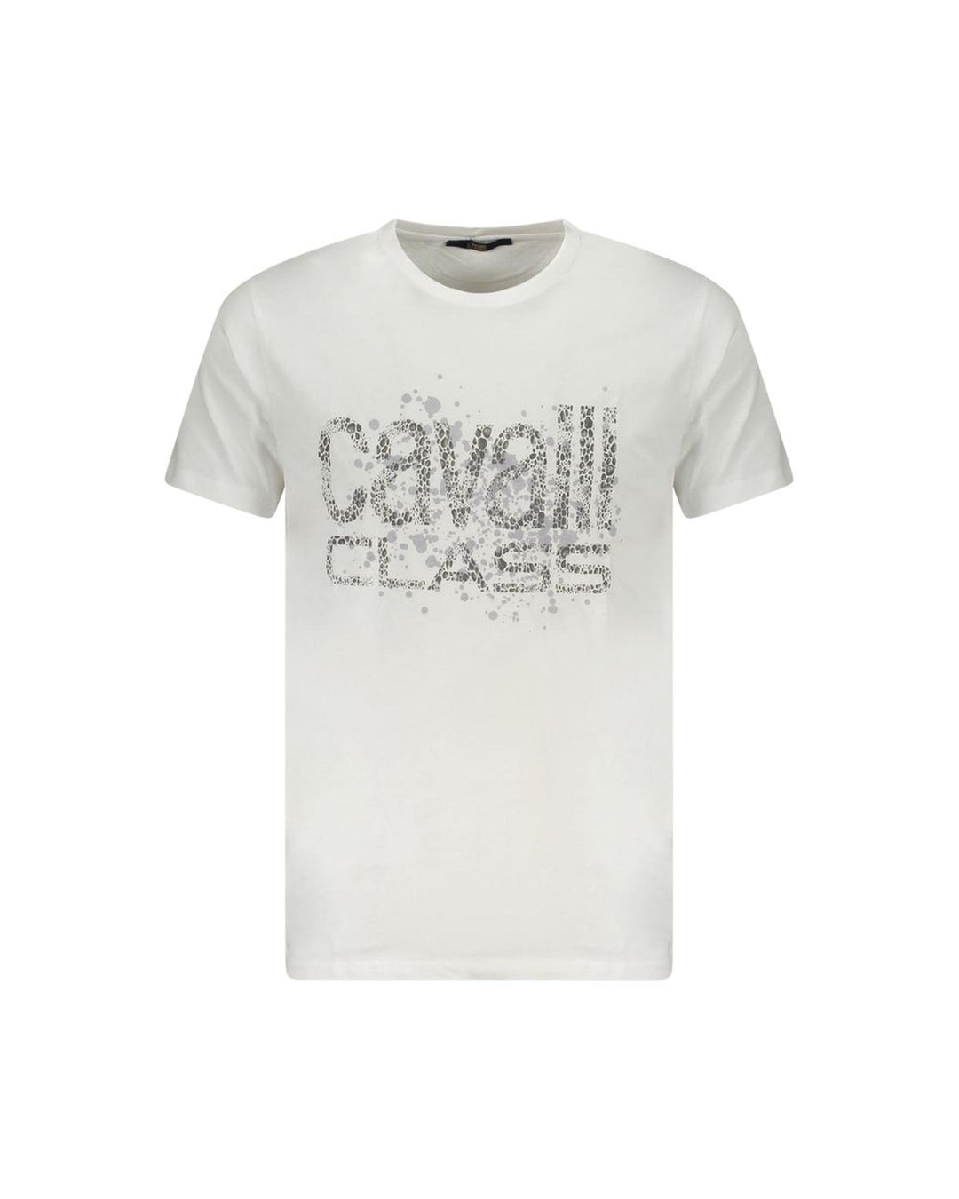 Cavalli Class Men's White Cotton  T-Shirt - L