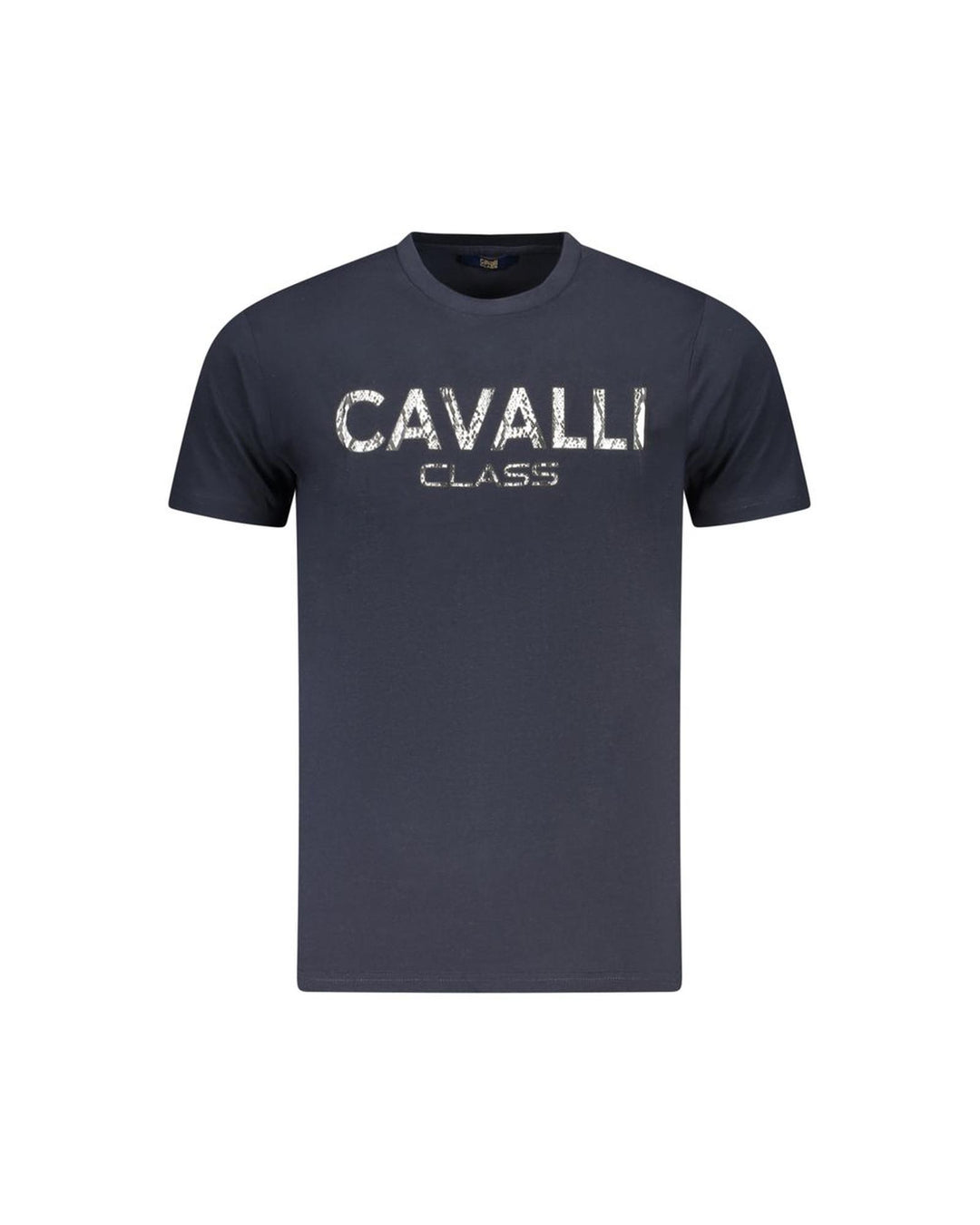 Cavalli Class Men's Blue Cotton  T-Shirt - 2XL