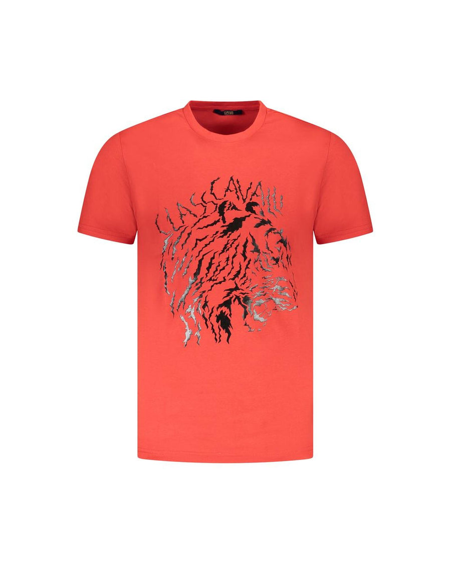 Cavalli Class Men's Red Cotton T-Shirt - L