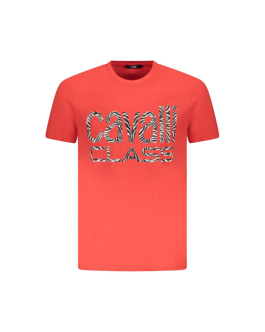Cavalli Class Men's Red Cotton  T-Shirt - XL