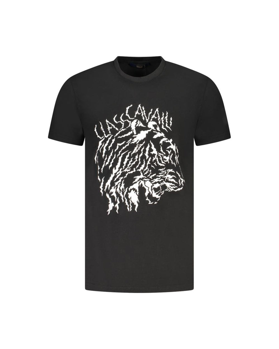 Cavalli Class Men's Black Cotton T-Shirt - L