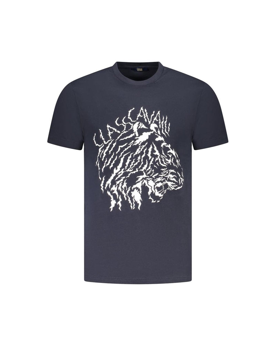 Cavalli Class Men's Blue Cotton  T-Shirt - XL