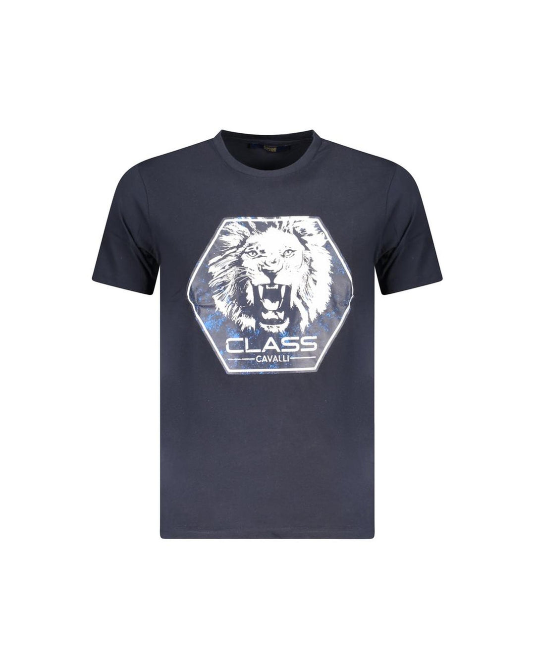 Cavalli Class Men's Blue Cotton T-Shirt - XL