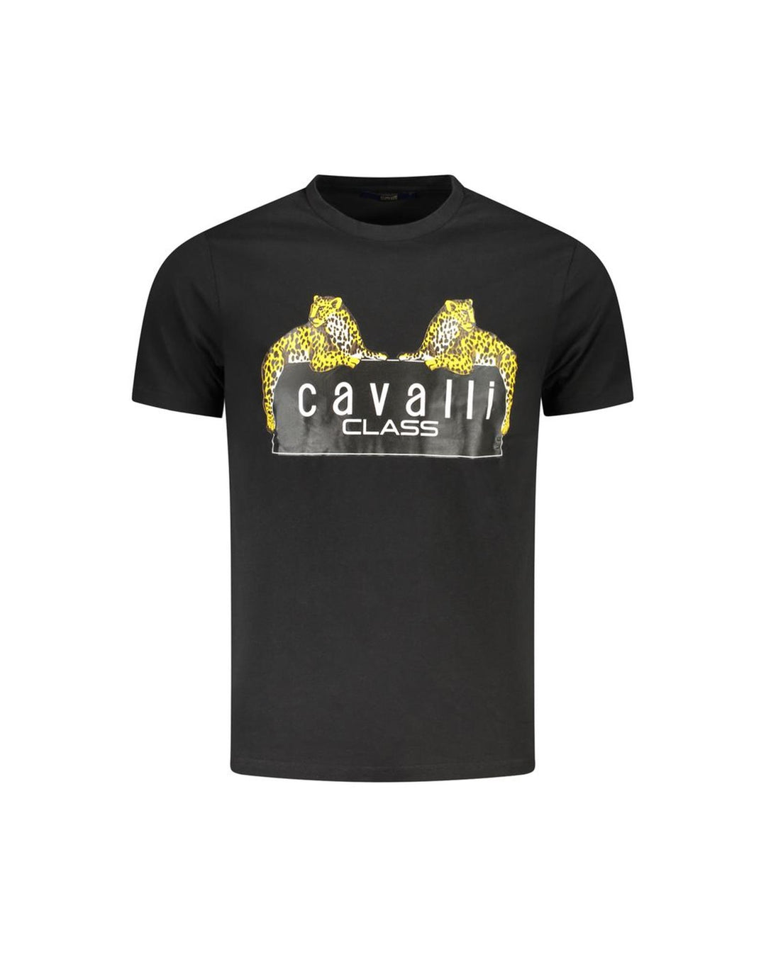 Cavalli Class Men's Black Cotton T-Shirt - L