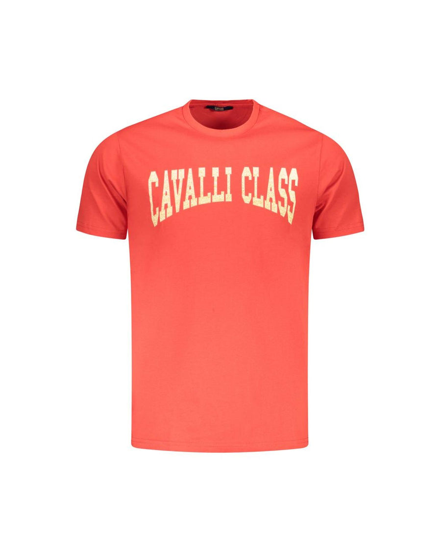 Cavalli Class Men's Red Cotton T-Shirt - XL
