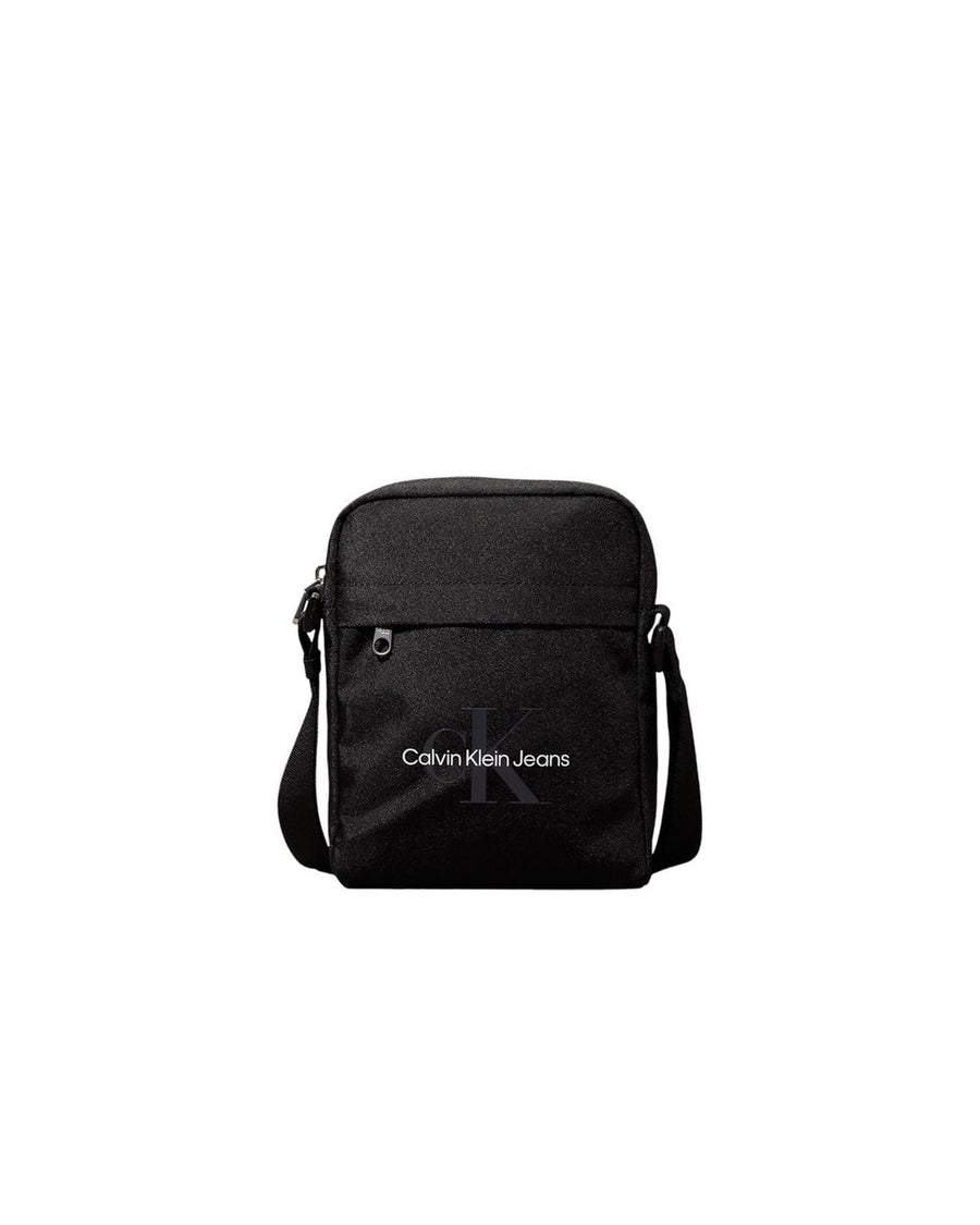 Calvin Klein Men's Black Recycled Polyester Messenger Bag - One Size