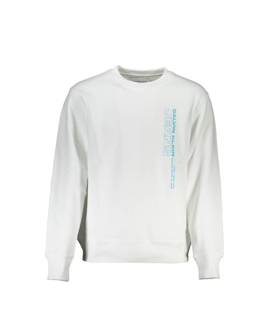 Calvin Klein Men's White Cotton Sweater - M