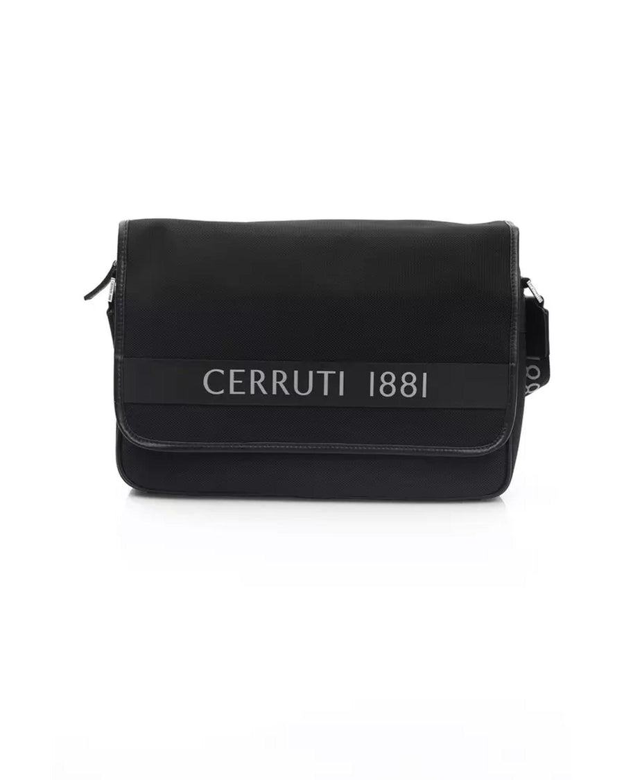 Cerruti 1881 Men's Elegant Black Crossbody Logo Bag - One Size