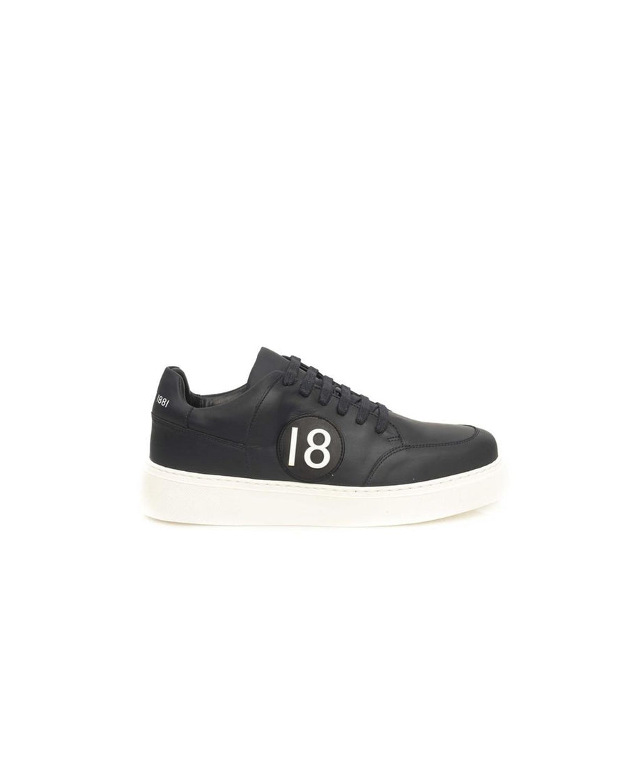 Cerruti 1881 Men's Blue COW Leather Sneaker - 43 EU
