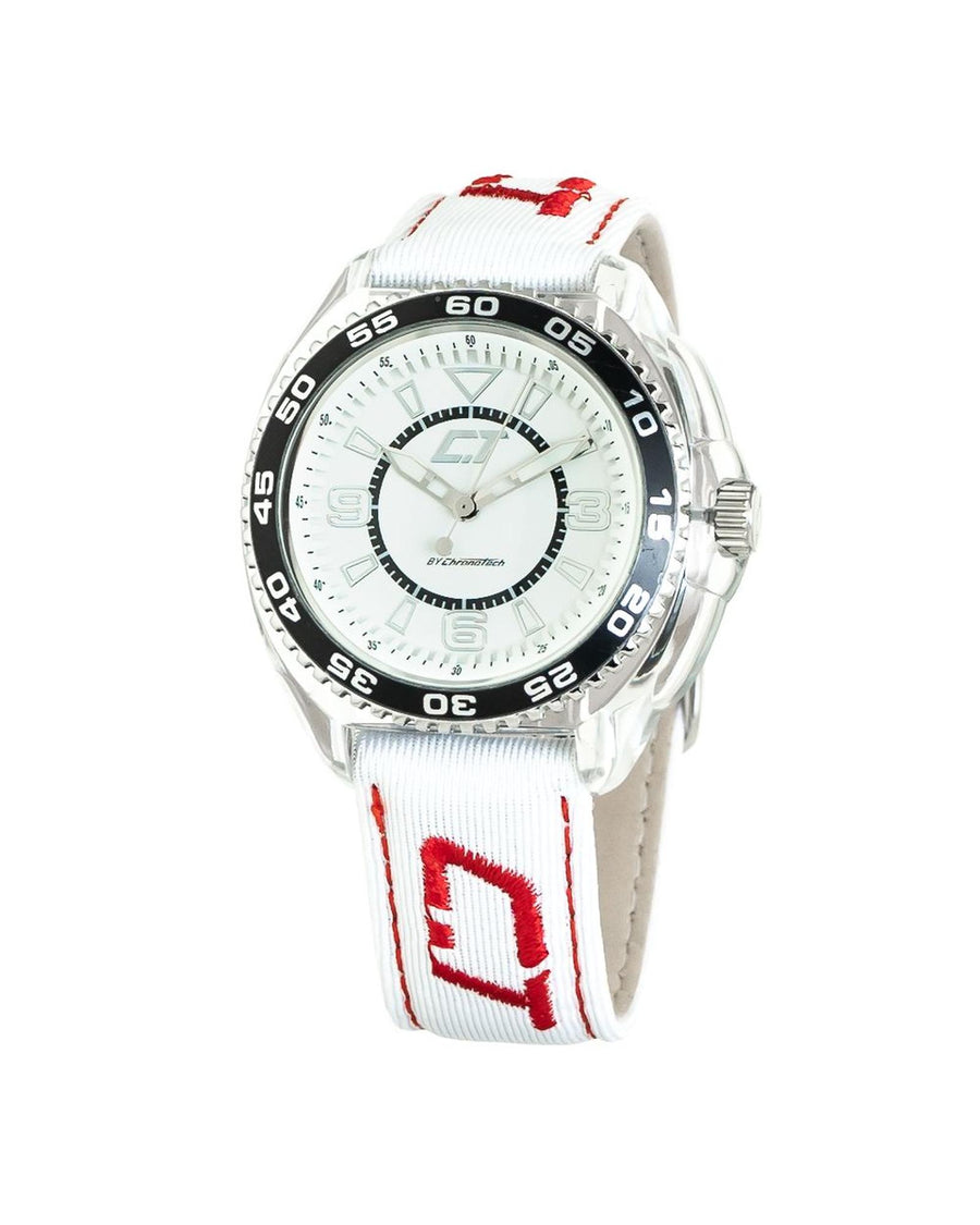 Chronotech Men's White Leather Watch - One Size